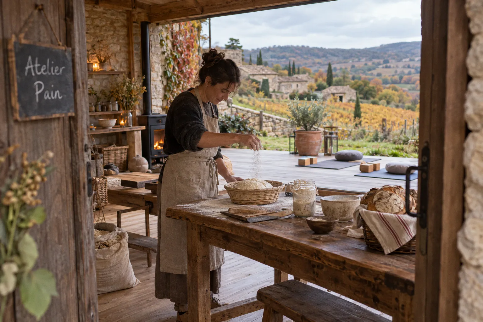 Atelier de boulangerie au levain ou cours de cuisine sauvage